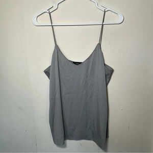 EUC Theory Silver Grey Spaghetti Strap Silk Camisole Tank Top Womens Size Medium